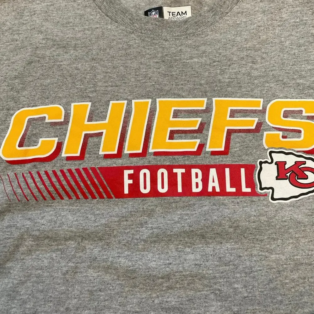 Kansas City Chiefs T Shirt Mens M Gray NFL Football Graphic Tee KC